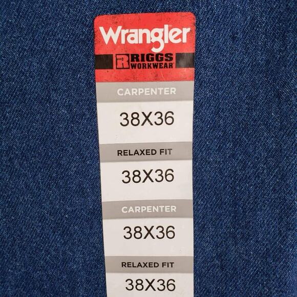 Riggs Workwear DuraShield Carpenter Jeans Men’s Denim Room2Move Size 38x36 New - Picture 9 of 14